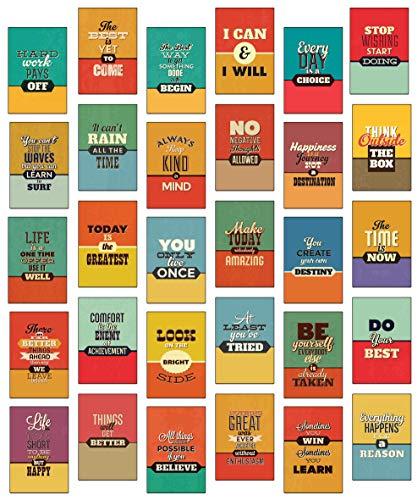 Embracing Mindfulness 30 x Retro, Lebensweisheiten, inspirierende Zitate mit Bildern verschiedene Postkarten Set/Postcrossing
