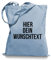Ma2ca Stoffbeutel Jutebeutel mit Wunschtext/Selber gestalten mit dem Amazon T-Shirt Designer/Beutel Druck/Designertool Tragetasche/Bag/Jutebeutel WM1-skyblue