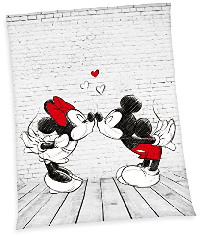 Disney Minnie Mouse Flanell Flauschdecke Kuscheldecke 130 x 160 cm Tagesdecke, Überwurf