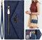 iPhone 11 Pro Max Purse Case,Leather Folio Flip Case Zipper Wallet with Card Slot Shoulder Chain & Hand Strap Coin Pouch Stand Full Body Leather Cover Crossbody Phone Bag for iPhone 11 Pro Max Blue