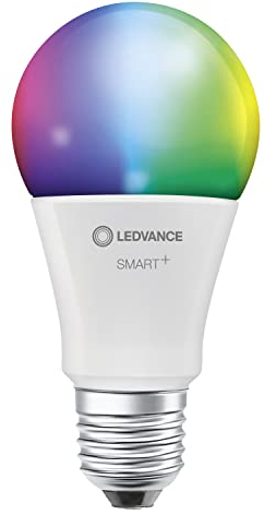 LEDVANCE Smarte LED-Lampe mit WiFi Technologie, Sockel E27, Dimmbar, Lichtfarbe änderbar (2700-6500K), RGB Farben änderbar, ersetzt Glühlampen mit 75 W, SMART+ WiFi Classic Multicolour, 1er-Pack