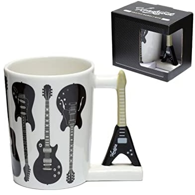 Puckator Tazza con Manico a Forma di Chitarra - Rock