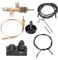 gohantee Gas Fire Pit Control Safety Valve Universal Gas Thermocouple Kit, Spark Generator Igniter 2 Outlet with Wire 60cm for Gas Grill, Fireplace BBQ