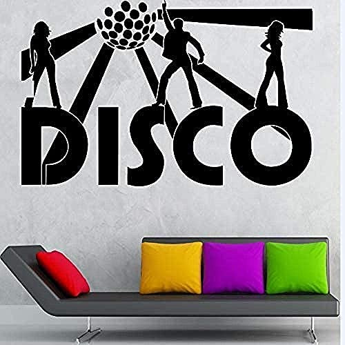 Wandaufkleber Pvc Abnehmbare Wandtattoo Disco Musik Nachtclub Dekoration Party Nachtclub Tanzen Disco Poster 89X57Cm