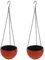 Happyyami 2 Piezas Macetas Colgantes Diseño de Doble Maceta Cestas Colgantes Maceta de Riego Automático Interior Exterior Macetas Colgantes de Flores con Escurridor Y Cadena para Balcón