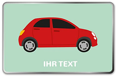 STEMPEL-FABRIK – personalisierte Metalldose eckig (20x13x5 cm | Auto) mit Namen – bedruckte Geschenkdose für Kinder – Keksdose mit Tiermotiv – Vorratsdose für Kekse, Plätzchen, Kaffee, Tee uvm.