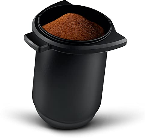 Dosing Cup 54mm, Coffee Powder Picker Aluminum Metal Coffee Accessories Binaural Hand Free for 54mm Machines (Barista Express/Barista pro) (Black)