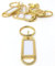Kahns Trade Schlüsselanhänger aus Metall mit beschriftbarem Etikett - personalisierbar - extrem stabil - Anhänger mit Ring für Schlüssel, Gepäck und Haustiere - Gold 10 st.