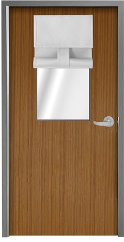 Small French Door Curtains with Silky Feel Thermal Insulated Noise Reducing Blackout Curtains for Glass Door Office (Greyish White, 12 * 40)