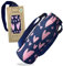 Bottlesoc Water Bottle Carrier with Shoulder Strap | Pink Hearts Design - Washable Cover for Walking & Travel | Eco Friendly Sleeve with Adjustable Strap | Stretchable & Reusable Water Bottle Holder