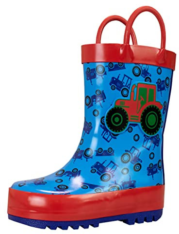 Harry Bear Stivali di Gomma per Ragazzi Trattore Blu 26