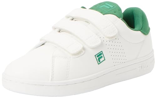 FILA Crosscourt 2 NT Velcro Kids Sneaker, White-Verdant Green, 32 EU