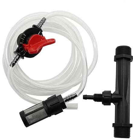 GNCGarden Tubo De 3/4 De Pulgada Riego Venturi Fertilizante Inyectores Dispositivo Filtro Kit con Llave dosificadora | Inyector Venturi Fertilizante 25Ø 3/4 Regulable.