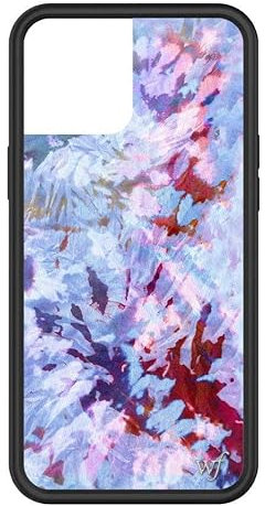 Wildflower Bretman Rock Hülle, kompatibel mit Apple iPhone 12 Pro Max, trendy, Collab, Influencer, Blau, Batikfärbung, schützender schwarzer Bumper, 1,2 m Falltest-zertifiziert, kleines Unternehmen im