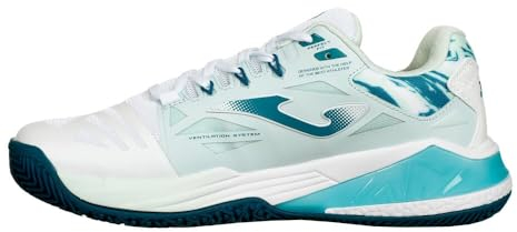 Joma Damen T.Spin Padl Schuhe Padelschuh Türkis - Weiß 38