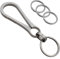 KCFEV Titan Karabiner Schlüsselanhänger Clip, Minimalist Schlüsselanhänger Schlüsselclip EDC Schnellverschluss Haken mit 4 PCS Titan Schlüsselringe (groß)