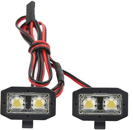 Leapiture 4 LED RC Scheinwerfer RC Spot Lampe RC Auto Scheinwerfer Weiße Beleuchtung Farbe 2,54 JR Stecker Abnehmbare Halterungen Für 1/10 5 Bis 7,4 V