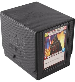 Gamegenic, Star Wars: Unlimited Deck Pod (Black), Zubehör | Deckbox mit Slide Card Case, fasst 1 Kartendeck, fasst bis zu 60 doppelt eingehüllte Karten, Farbe: Schwarz