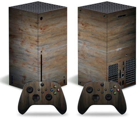 Roipin Schutzhülle für X-Box Series X – einschließlich Controller-Skin und Konsolenhaut, Shell Skin Protector Wrap Cover Protective Faceplate Komplettes Set für X-Box Series X (Dirty Grain)