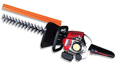 Tagliasiepi a benzina a 2 tempi, 22,5 cc, Taglia Siepi Taglia Cespugli a Scoppio, con manico girevole a 180°, raffreddato ad aria, colore nero
