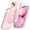 Niphabe Coque Compatible avec iPhone 13 avec 2 Verre Trempé, Anti-Jaunissement Dur PC Housse Anti-Rayures Protection Case Antichoc Coque avec Bumper TPU Compatible avec iPhone 13 Case 6.1 -Rose