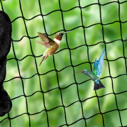 KEEPAA vogelschutznetz Vogelnetz Gartennetz Teichnetz - 2.5x2.5 cm Löcher Masche 7.5mx15m schwarz (7.5m*15m-2.5cm)