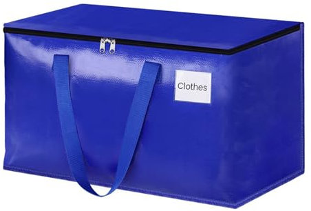 Umzug mit transparenter Tasche, robuste Umzüge mit verstärkten Griffen, wasserdicht, leicht zu reinigen, platzsparend, große Kapazität, Aufbewahrungs-Organizer, verstärkte Gurtbandgriffe für Stärke in