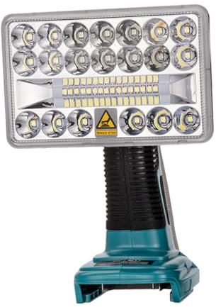 UKCOCO Lampe de Travail à Led de 5 Pouces sur Pied Éclairage D'extérieur Réglable Projecteur sans Fil Compatible Camping