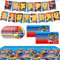 Birthday Decorations 46 Pcs Party Decorations Cars Birthday Decorations Party Style Rally Party Supplies Set for Children's Birthday Party
