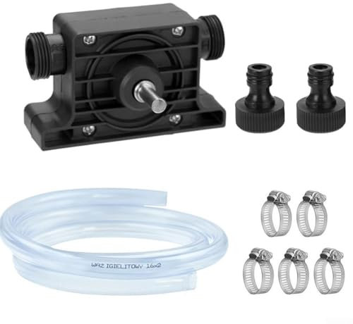 Portable Fast Drill Pump, 3400 RPM 900 L/h Attachment 2M Plastic Hose Accessories, Providing A Complete Package For Transferring Different Fluids