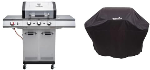 Char-Broil Advantage PRO S 3-Burner Gas Barbecue Grill with TRU-Infrared Technology and 900C Sear Burner & Universal Grill Cover, Black