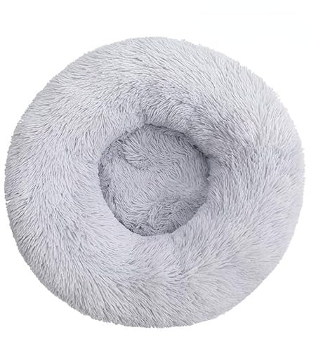 SWZEC Gladiatorzoo Hundebett - Wolke 7 - weiches Donut-Bett | Das Original (M-60CM,Hellgrau)