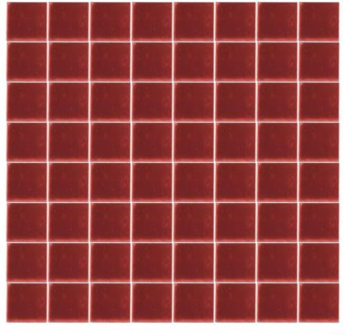 EpheyFIF Lot de 100 carreaux de miroir adhésifs en verre - Mini miroirs carrés - Petits carreaux miroir pour travaux manuels, décoration à faire soi-même - 20 x 20 mm (rouge)