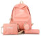 Mateju Schulrucksack, Rucksack Damen Herren, Schulrucksack Teenager, Rucksack Kinder, Leichtgewicht Schulrucksack-Set 3 Stück mit Messenger Bag, Federmäppchen (Rosa)