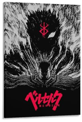 Klassisches Berserk-Poster für Schlafzimmer, ästhetisch für Wanddekoration, Leinwand, Wandkunst für Wohnzimmer, Dekoration, 30 x 45 cm