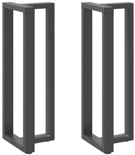 vidaXL Bartischbeine T-Form 2 Stk. Anthrazit 40x35x(110-111) cm Stahl