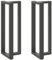 vidaXL Pieds de Table de Bar en Forme de T, 2 pièces, Anthracite, 40 x 35 x (110-111) cm, Acier