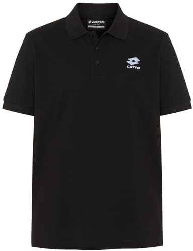 LOTTO Herren 1124003 Polo Shirt, Regular Fit Polohemd, Caviar, 4XL