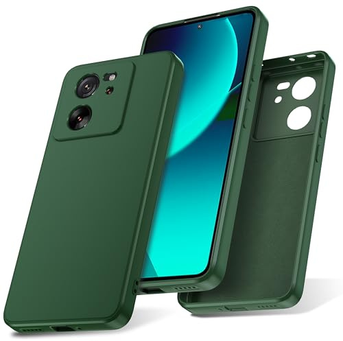 Watana Hülle für Xiaomi 13T 13T Pro,Soft Touch SilikonHülle,Grün | HandyHülle Case mit Rutschfeste Hülle Silikon mit Mikrofaserfutter,für Xiaomi 13T 13T Pro Hülle