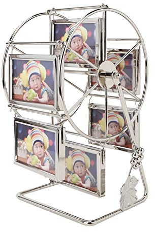 Akozon Fotorahmen aus Metall für Hochzeiten und Studios – Riesenrad-Design – 5,1 X 7,6 Cm – für Brautporträts und Andenken