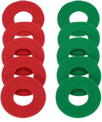 sourcing map 20PCS Battery Terminal Anti Corrosion Washers, Car Battery Terminal Post Shims Fiber Washer Protector (Red, Green)