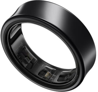 Samsung Galaxy Ring, Smart Ring, No Subscription Fee, AI-Powered Samsung Health, Sleep/Heart Rate/Stress Monitor, Size 15, Titanium Black, 2 Year Manufacturer Extended Warranty (UK Version)