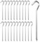22 Stück Zeltheringe Sturmsicher Zelt Heringe Zelt Stabil Heringe Camping Zelt Heringe Stark Zeltheringe Stabil Tent Pegs Zeltnägel Zelthaken Metall Aluminium Silber 18cm für Garten Camping Zelten