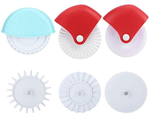 Pastry Wheel Decorators and Cutter, Pastry Wheel Cutter Fondant Ribbon Cutter Pastry Cutting Wheel Plastic Pastry Dough Cutters for Decoration