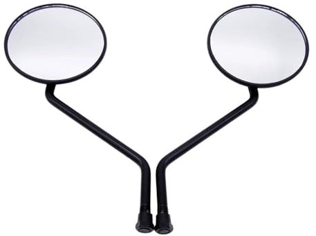 Para S&UZUKI Para Y&amaha Para K&awasaki 1 Par 10mm Espejo Retrovisor Universal Para Motocicleta Manillar Extremo Espejos Redondos Laterales Espejo Retrovisor Lateral