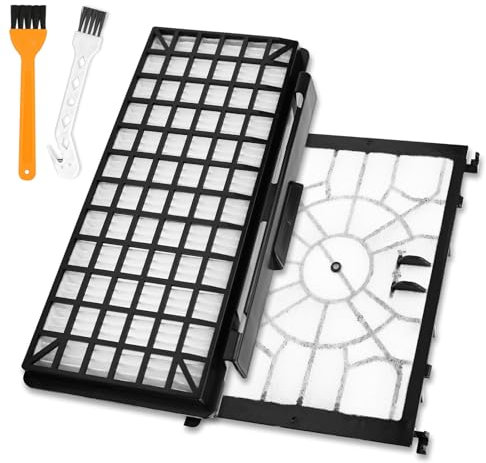 1x HEPA Filter+1x Motorschutzfilter für Siemens Q5.0, 2 Stück Schwarz Staubsauger Ersatzfilter Zubehör für Siemens Q5.0 extreme SilencePower, Staubsauger Ersatzfilter Zubehör für Siemens