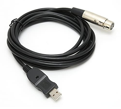 Akozon A Cable USB, Tor Cords for Phones Recording CableUS B Male to XLR Female 3 Meters Studio