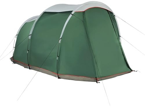 KADVA Zelt Kavio 4.1 | 4-Personen-Zelt mit Apsis | Wasserdicht 2000 mm | Leicht (9,5 kg) und kompakt (62×27 cm) | Stabiler Rahmen | Moskitonetz | Ideal für Familiencamping und Biwaks