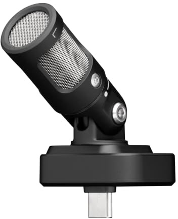 Shure MV88 USB-C Microfono, per registrazioni e vlogging iPhone & Android,con modalità di livello automatico, denoiser in tempo reale e quattro modelli polari - Nero
