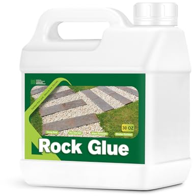 Teexpert Rock Glue for Landscaping: 887ml (30oz) Pea Gravel Binder Landscape Adhesive Stone Glue for Driveways Edge, Outdoor Garden, Patio, Yard & Walkway
